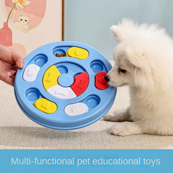 Interactive Slow Feeder Dog Bowl - Puzzle Toy for Pets